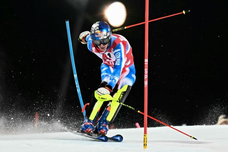 Le Français Clément Noël est parti à la faute lors de la seconde manche du slalom de Schladming (Autriche), comptant pour la Coupe du monde de ski alpin, le 29 janvier 2025