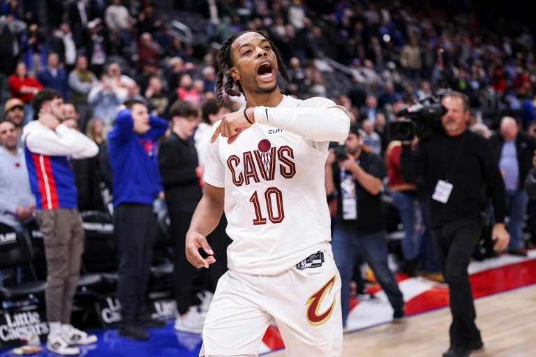 Darius Garland (Cleveland Cavaliers) décisif contre les Detroit Pistons en NBA à Détroit, le 5 février 2025.