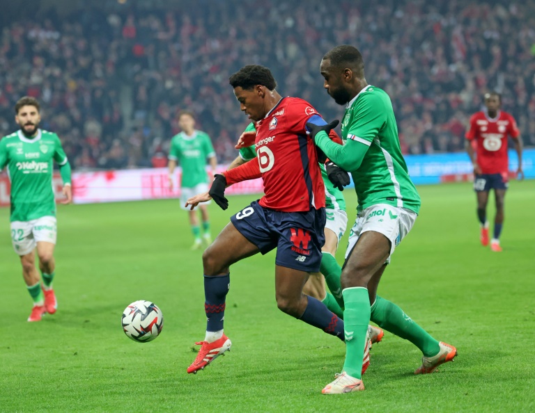 L'attaquant canadien de Lille Jonathan David a été un des hommes clés de la victoire de son équipe contre Saint-Etienne, le 1er février