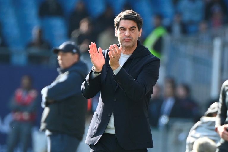 L'entraîneur de Lyon Paulo Fonseca lors du match remporté à Montpellier, le 16 février 2025