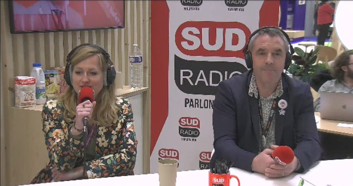 Constance Régnier et Emmanuel Bernard, invités au sujet du bien manger d’Alexis Poulin dans "Poulin sans réserve” sur Sud Radio.