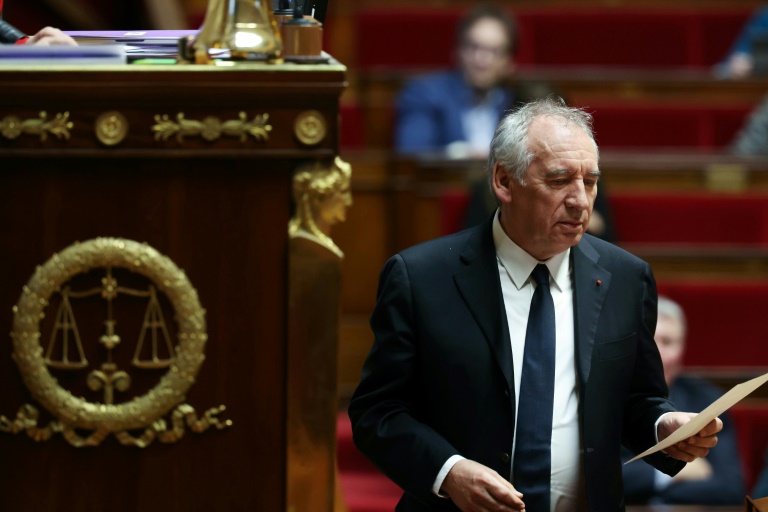 Le Premier ministre François Bayrou à l'Assemblée nationale, à Paris, le 10 février 2025