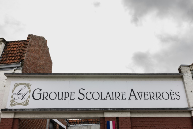 L'entrée du lycée Averroès, principal lycée musulman de France, le 28 septembre 2023 à Lille