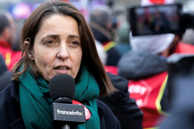 La secrétaire générale de la CGT, Sophie Binet, le 22 janvier 2025 à Paris