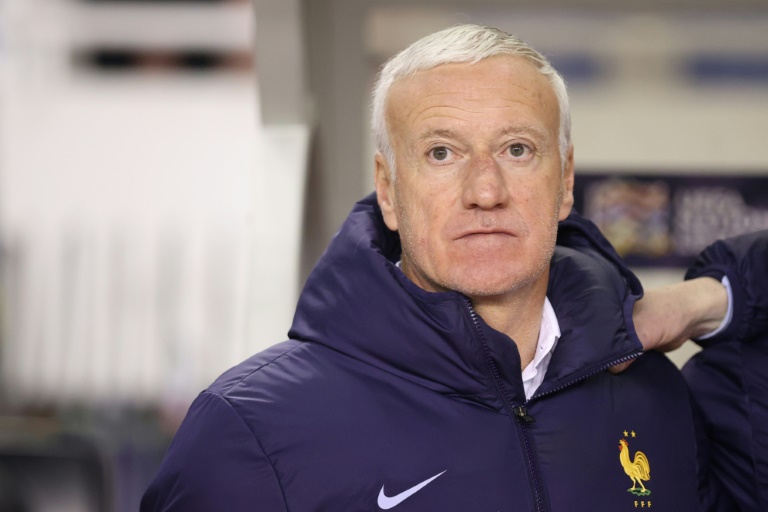 Le sélectionneur de l'équipe de France Didier Deschamps lors du match de Ligue des nations perdu 2-0 en Croatie, à Split le 20 mars 2025.