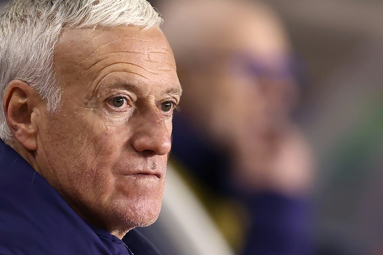 Le sélectionneur de l'équipe de France Didier Deschamps lors du match de Ligue des nations en Croatie, à Split le 20 mars 2025.