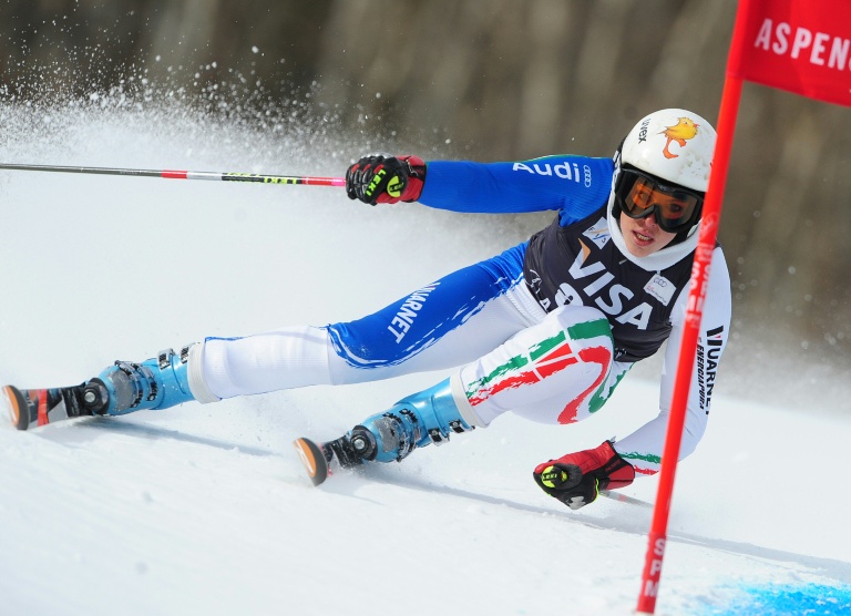 L'Italienne Federica Brignone durant le slalom géant d'Aspen le 28 novembre 2009