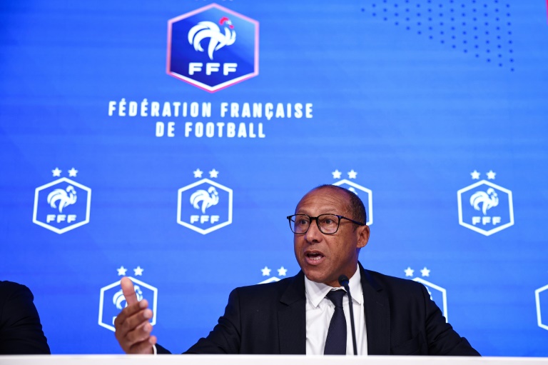 Le président de la Fédération française de football, Philippe Diallo, au siège de la FFF, le 29 août 2023