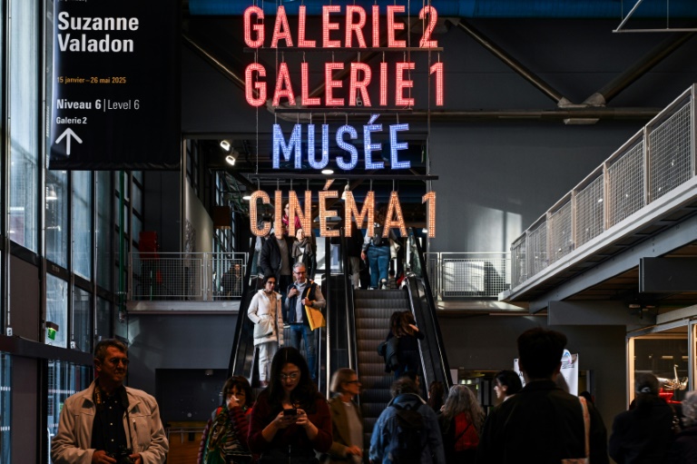 Des visiteurs au Centre Pompidou à Paris, le 8 mars 2025